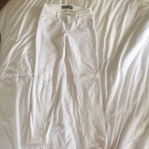 Express legging mid rise white jeans
